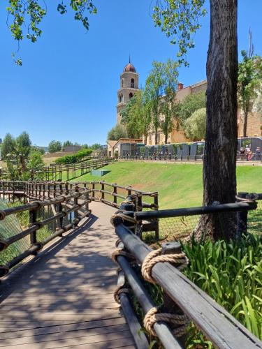 Aviary walkway birds